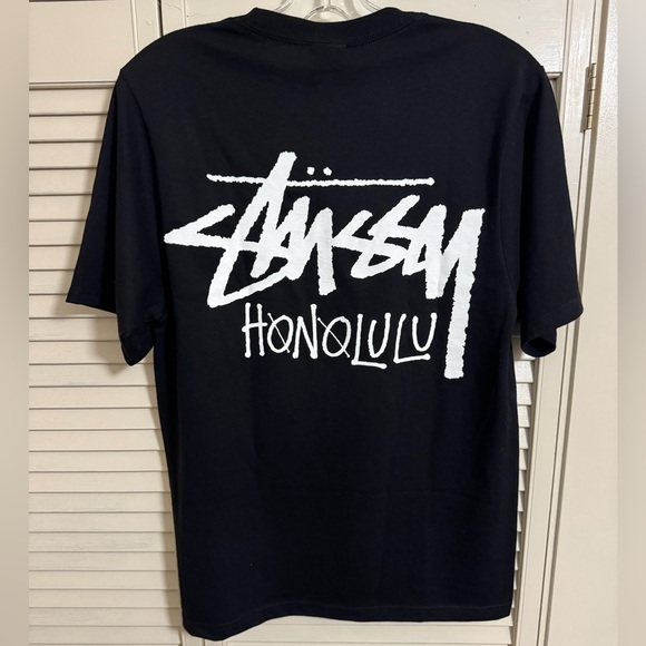 New Authentic Stussy Honolulu Chapter black short sleeve Shirt.